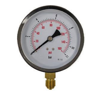 Capsule pressure gauges & button cock